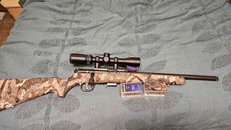 Savage 93r17 threaded1/2x28  camo 